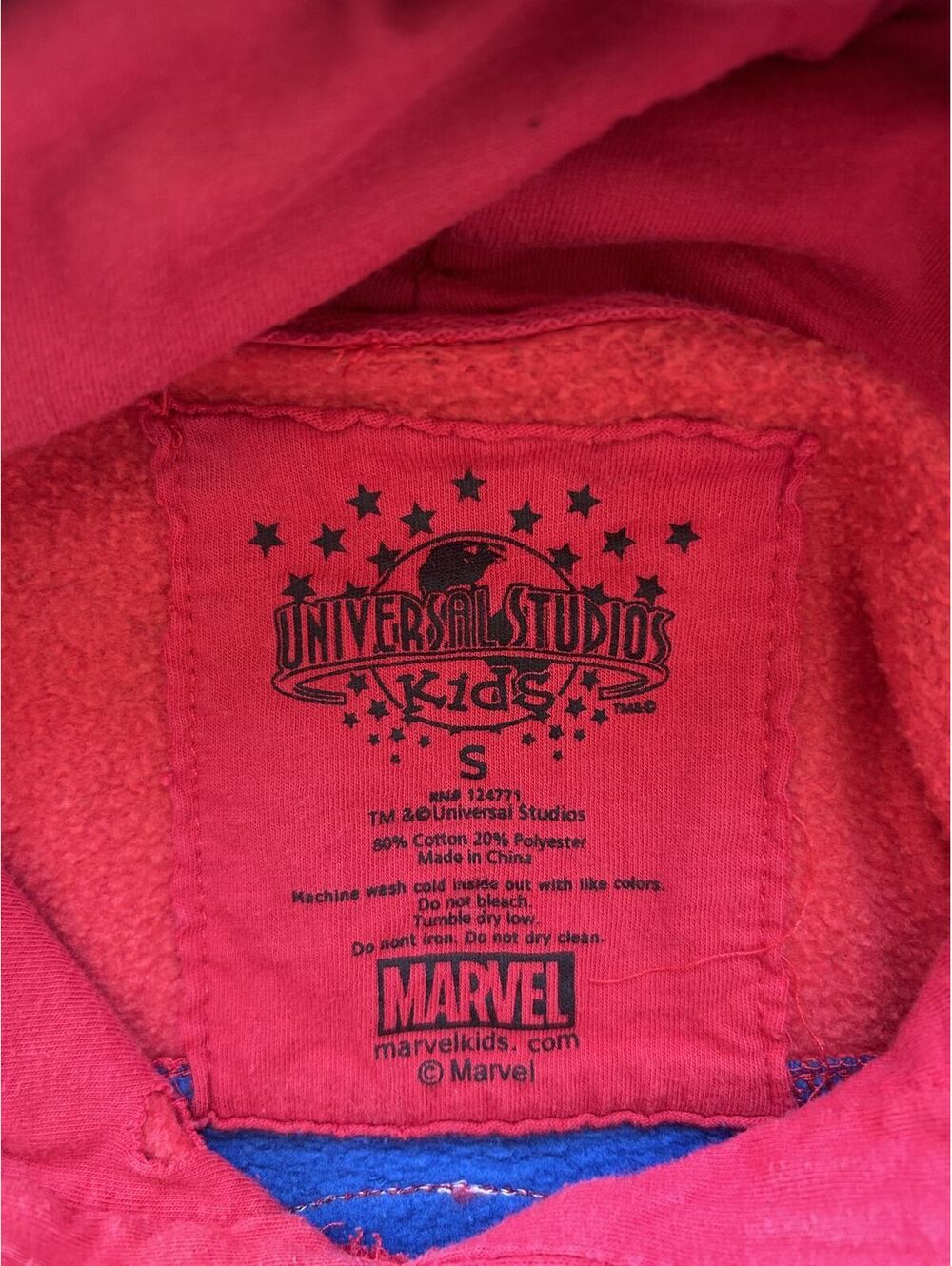 Marvel Universal Studios Kids Spider-Man Hoodie Size Small - Picture 3 of 6